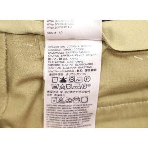 Dockers Men's Flex Comfort Waist Band Flat Front Straight Leg Khaki 36X30 New - Picture 7 of 8